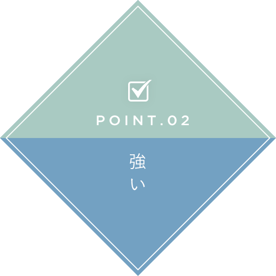 POINT.02 強い